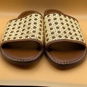 J McLaughlin Brianna Leather Woven Slides